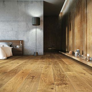 547504 Haro Parquet - Planche large à l'ancienne série 4000 - Chêne sauvage brossé 4V verni Naturadur