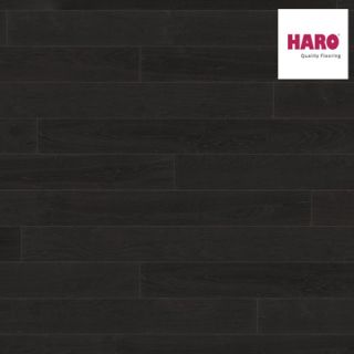 Haro Parquet - Planche large à l'ancienne série 4000 - Chêne Noir Charbon - selectiv