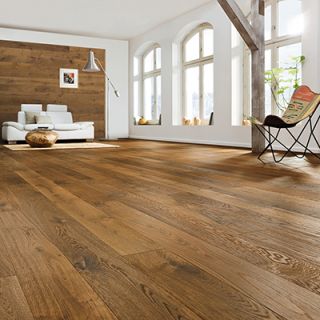 530148 Haro Parquet - Planche large à l'ancienne série 4000 - Chêne fumé sauvage brossé 4V Huilé Naturalin +