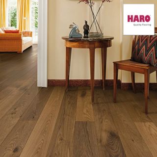 534152 Haro Parquet - Planche large à l'ancienne série 4000 - Chêne fumé sauvage brossé rétro 4V huilé Naturalin +