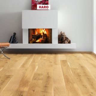 Haro Parquet - Planche large à l'ancienne série 4000 - Chêne Country Brossé 4V huilé