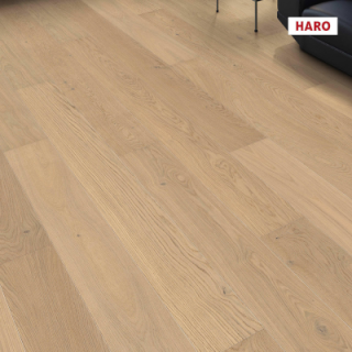 Haro Parquet - Planche large à l'ancienne série 4000 - Chêne blanc clair Exklusiv 4V NL