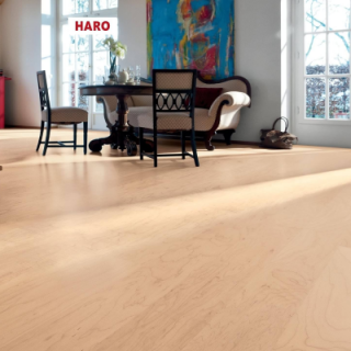 HARO PARQUET 4000 Planche large à l'ancienne 180 4V  Frêne pastel crème Universal brossé vernis