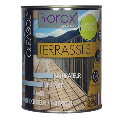 OLEASOL Terrasses - Saturateur Bois Extérieur 1L Incolore - Biorox