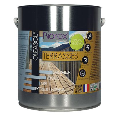 OLEASOL Terrasses - Saturateur Bois Extérieur 5L Incolore - Biorox